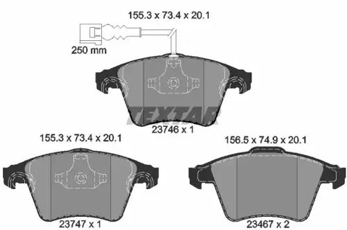 Textar 2374602 Brake pads