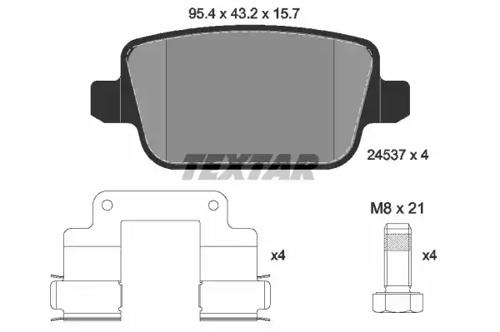 Textar 2453702 Колодки гальмівні Textar 2453702 Колодки гальмівні
