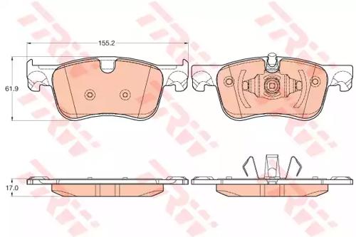 TRW GDB2062 Brake pads