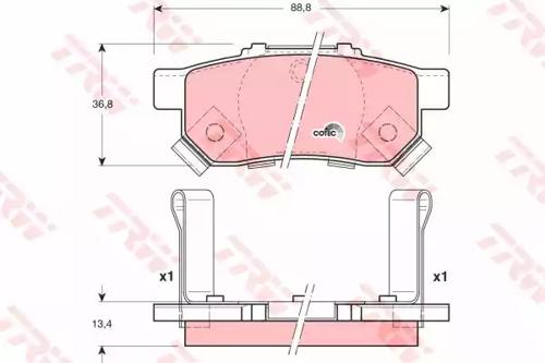 TRW GDB3174 Brake pads TRW GDB3174 Brake pads