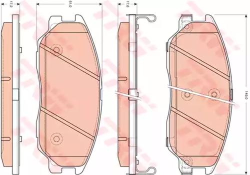 TRW GDB3412 Колодки гальмівні TRW GDB3412 Колодки гальмівні