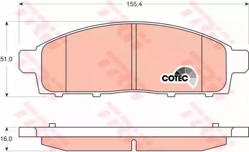 TRW GDB3435 Колодки тормозные