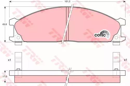 TRW GDB766 Brake pads