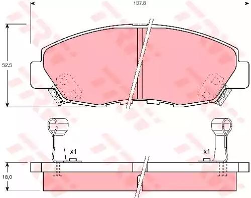 TRW GDB894 Колодки гальмівні TRW GDB894 Колодки гальмівні