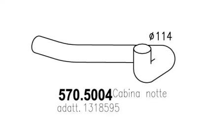 Asso 570.5004 Exhaust pipe Asso 570.5004 Exhaust pipe