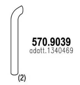 Asso 570.9039 Exhaust pipe Asso 570.9039 Exhaust pipe