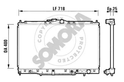 Somora 180640M Радіатор охолодження двигуна