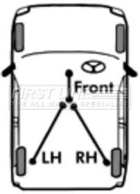 First Line/KeyParts FKB2896 Трос стояночного гальма