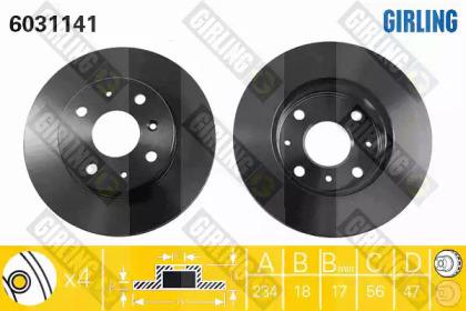 Girling 6031141 Диск гальмівний Girling 6031141 Диск гальмівний