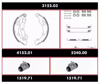 Remsa 3152.03 Szczeki hamulcowe superkit