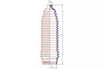 Da Silva K5474 Пыльник рулевой рейки