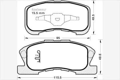 MGA 625 Колодки гальмівні