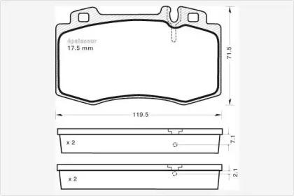 MGA 788 Brake pads MGA 788 Brake pads