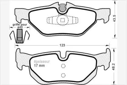 MGA 796 Колодки гальмівні