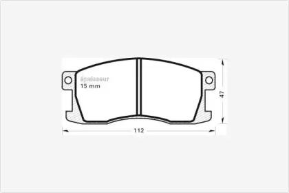 MGA 8 Колодки гальмівні