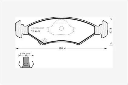 MGA 800 Колодки гальмівні