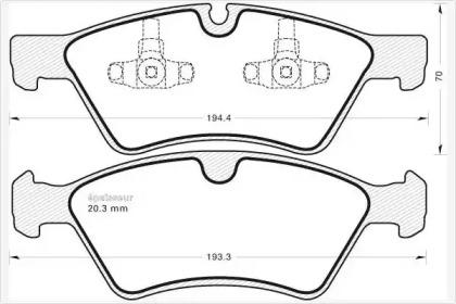 MGA 825 Колодки гальмівні
