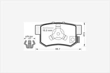 MGA 834 Brake pads MGA 834 Brake pads