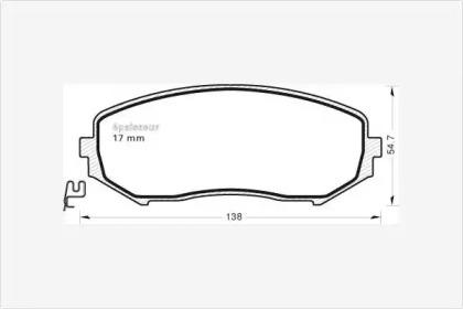 MGA 848 Brake pads MGA 848 Brake pads