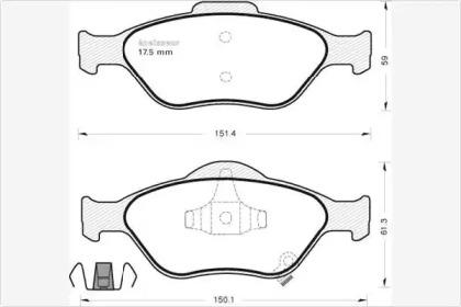 MGA 880 Brake pads MGA 880 Brake pads