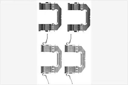MGA A353 Монтажний комплект гальмівних колодок