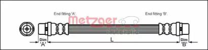 Metzger 4112829 Hose assy brake