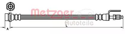 Metzger 4110436 Шланг гальмівний Metzger 4110436 Шланг гальмівний