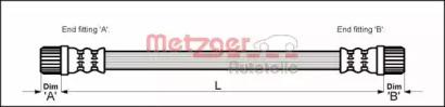 Metzger 4111152 Шланг тормозной