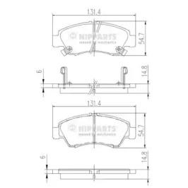 Nipparts J3604034 Колодки гальмівні Nipparts J3604034 Колодки гальмівні