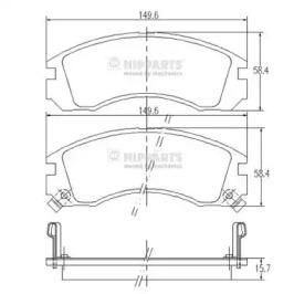 Nipparts J3605031 Колодки гальмівні Nipparts J3605031 Колодки гальмівні
