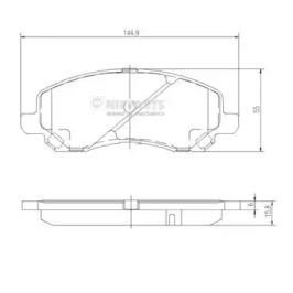 Nipparts J3605046 Колодки гальмівні