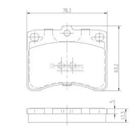 Nipparts J3606005 Колодки гальмівні Nipparts J3606005 Колодки гальмівні