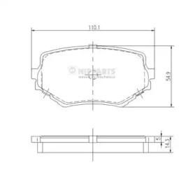 Nipparts J3608017 Колодки гальмівні