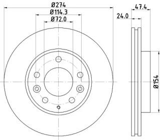 Nisshinbo ND5004 Brake disc Nisshinbo ND5004 Brake disc
