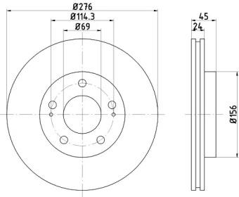 Nisshinbo ND5009K Brake disc