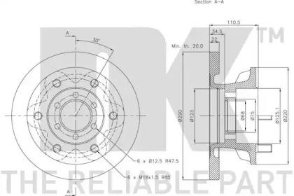 NK 202338 Диск гальмівний NK 202338 Диск гальмівний