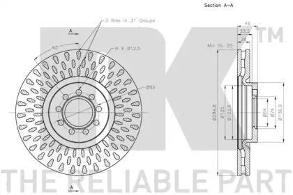 NK 202357 Brake disc