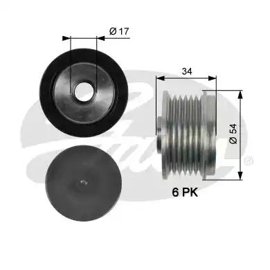 Gates OAP7135 Механізм вільного ходу генератора