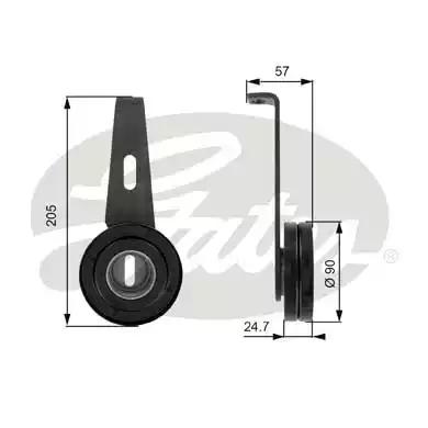 Gates T36028 Ролик натяжной Gates T36028 Ролик натяжной