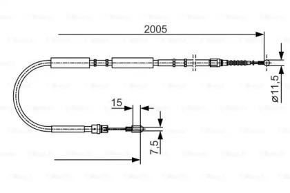 Bosch 1 987 477 923 Brake cable