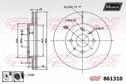 Maxtech 861310.6060 Диск гальмівний