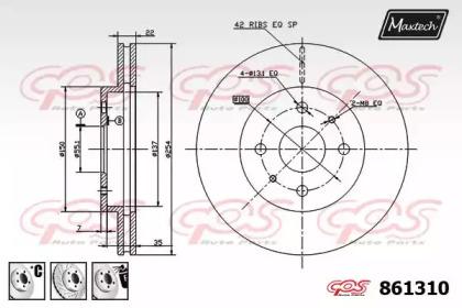 Maxtech 861310.6880 Диск гальмівний Maxtech 861310.6880 Диск гальмівний