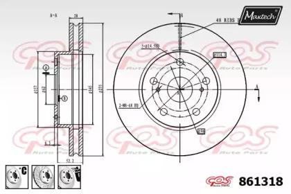 Maxtech 861318.6880 Диск гальмівний
