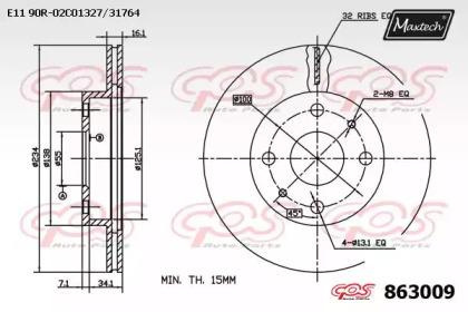 Maxtech 863009.0000 Диск гальмівний Maxtech 863009.0000 Диск гальмівний