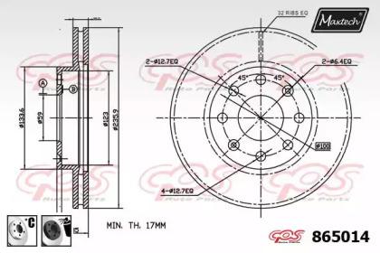 Maxtech 865014.6060 Диск гальмівний