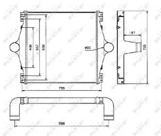 NRF 30814 Радіатор інтеркулера NRF 30814 Радіатор інтеркулера