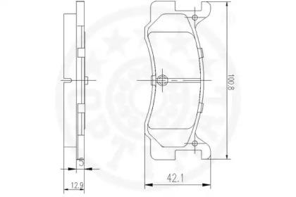 Optimal 09438 Колодки гальмівні