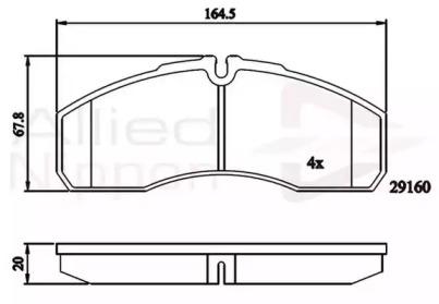 Comline ADB01173 Колодки тормозные