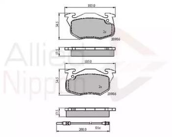 Comline ADB21615 Brake pads