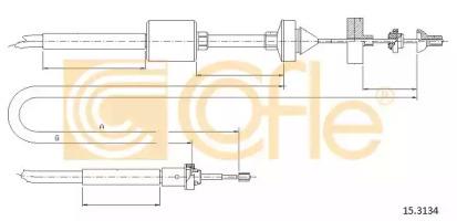 Cofle 15.3134 Трос сцепления Cofle 15.3134 Трос сцепления